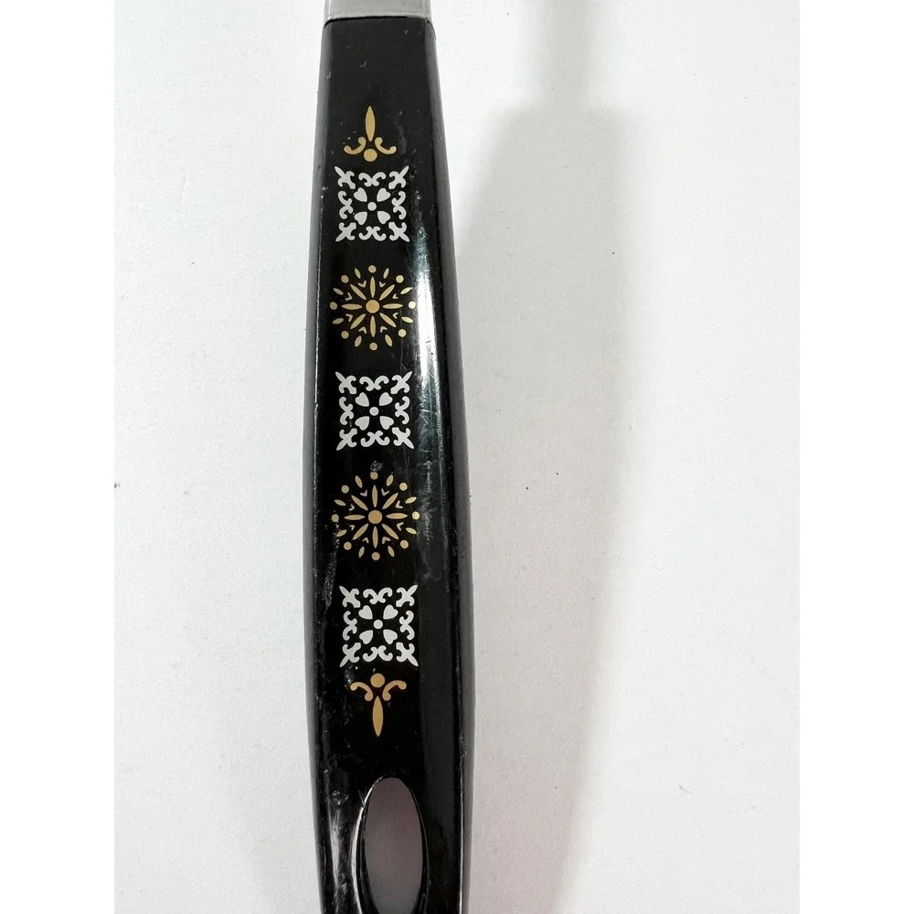 Vintage Androck Ladle utensil black handle MCM pattern stainless steel USA